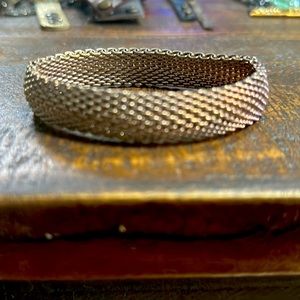 Tiffany weave cuff bracelet and matching ring (size 6.5)